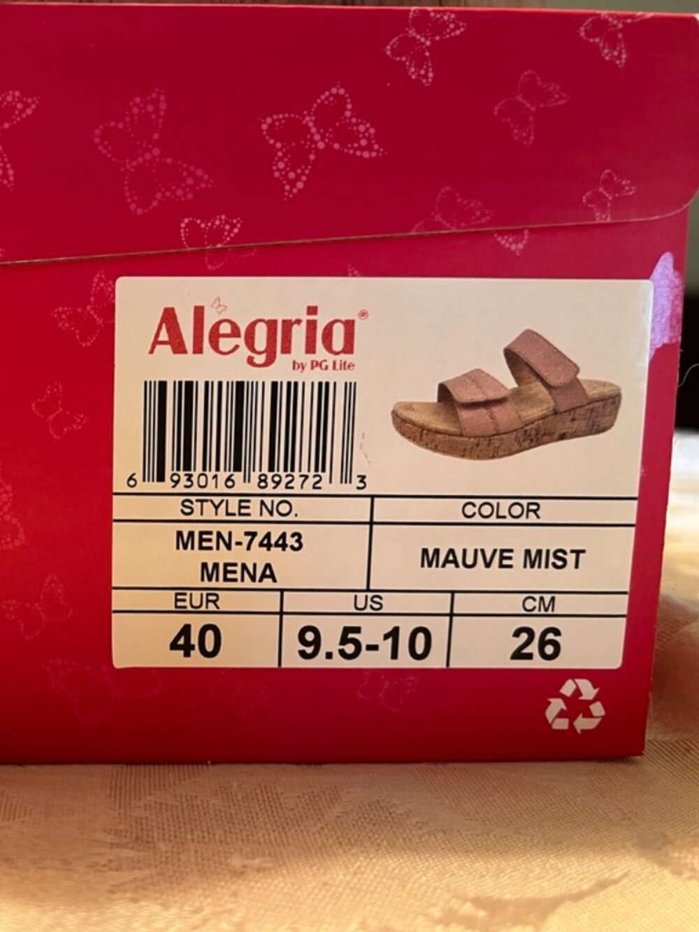 Alegria Mena Mauve Mist Sandals - Picture 2 of 4